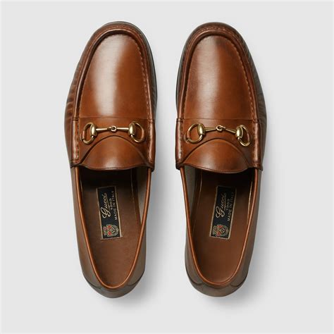 tan loafers gucci